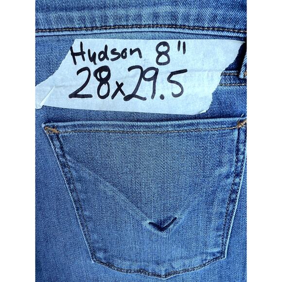 Hudson Mid rise frayed skinny jeans size 28 x29.5" - Picture 4 of 5